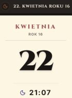 kartka z kalendarza i godzina